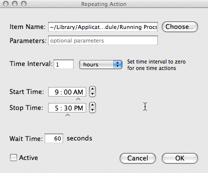 Script Timer Repeating Action Panel